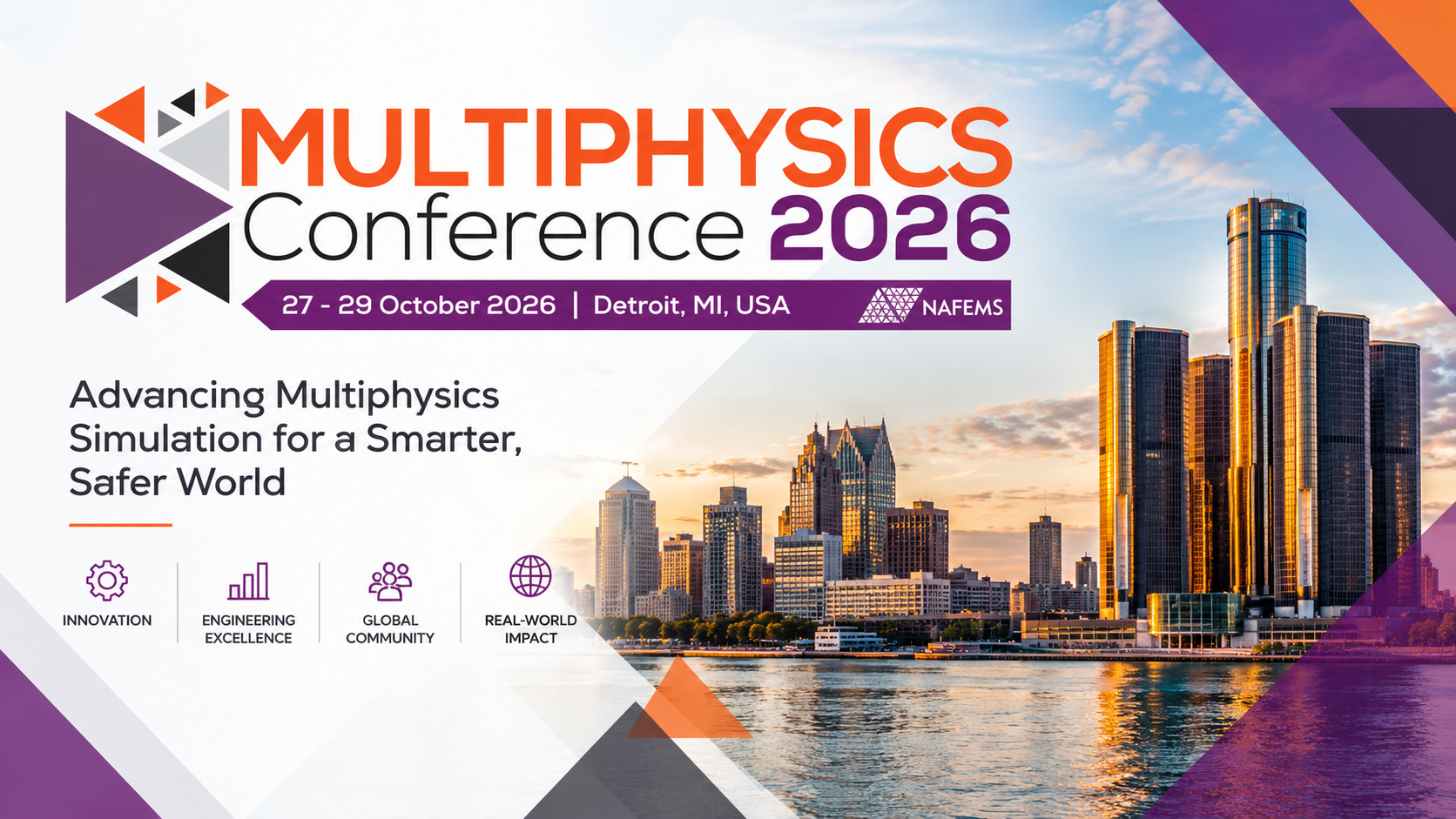 NAFEMS Multiphysics Conference 2026 — Detroit, MI, USA · 27–29 October